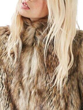 RELIST*TOPSHOP VINTAGE FAUX FUR BOHO COAT